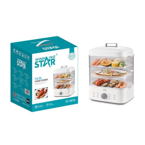 product_image_name-Winningstar-Cuiseur vapeur électrique pour légumes, 3 étages, 14,5 L, 850 W, pour la maison, pour dim sum, boulettes, chauffe-pain, cuiseur vapeur électrique pour aliments-1