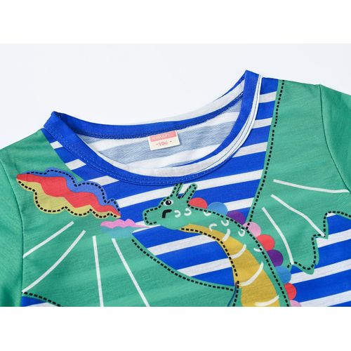 product_image_name-JOMAKE-T-shirt à manches courtes pour garçons, âges 1-9, motif dinosaure vert-3