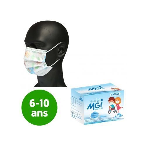 Boîte de 50 Masques Chirurgicaux Enfants - Jetables - 3 plis