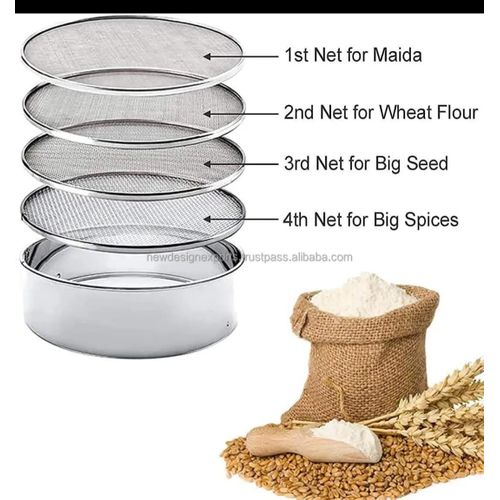 product_image_name-Generic-Tamis interchangeable 4 en 1 en acier inoxydable pour farine et épices,outil de cuisine durable de haut qualité.-1