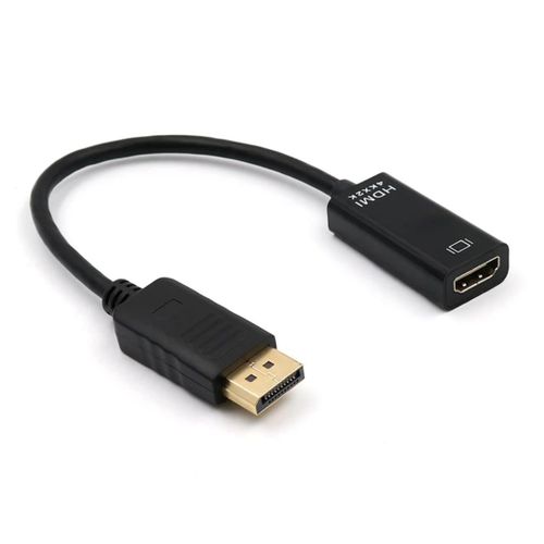 product_image_name-Cable-Adaptateur DP Mâle vers HDTV 4K DP 1.2, Ordinateur vers Écran, Connecteur DisplayPort Plaqué Or Compatible HDTV pour Lenovo Dell HP, Passif-1