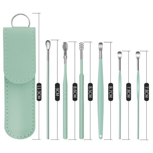 Generic Kit de 6 outils de nettoyage de cire d'oreille en acier inoxydable  à prix pas cher