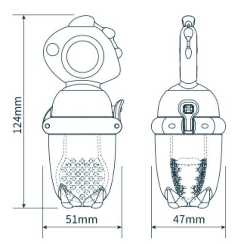 product_image_name-Generic-Sucette en Silicone et bouteille, distributeur de nourriture de complément de fruits - Vert Dinosaure-8