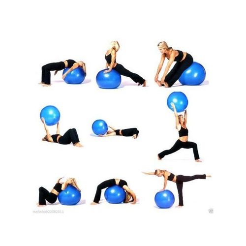 Generic Ballon De Yoga Anti-éclatement - Sans Pompe - 65 cm - Bleu