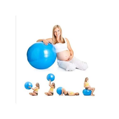 Generic Ballon De Yoga Anti-éclatement - Sans Pompe - 65 cm - Bleu