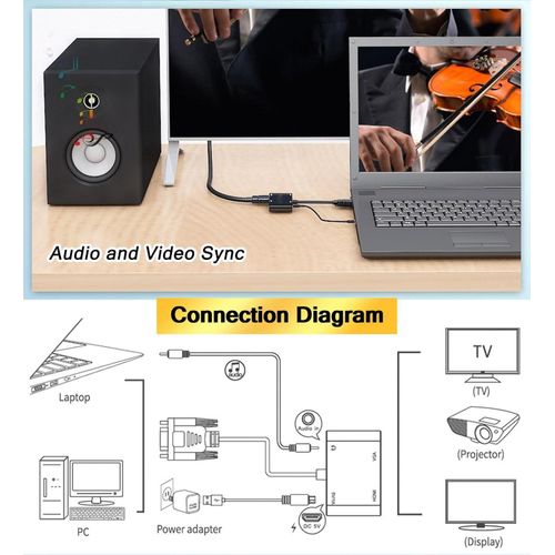 product_image_name-Generic-Adaptateur HDMI 4K vers VGA, HDMI avec Prise Stéréo 3,5 Mm, Interface D'alimentation, Adaptateur HDMI vers VGA pour Moniteur/HDTV/projecteur/PC/Enceintes/amplificateur de Puissance-6