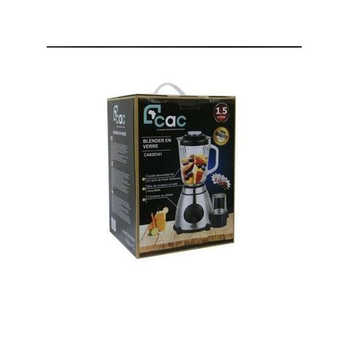 product_image_name-Generic-Blender Mixeur 1.5 Litres  en Verre  - 5 Vitesses - 1000W - Gris/Noir --2