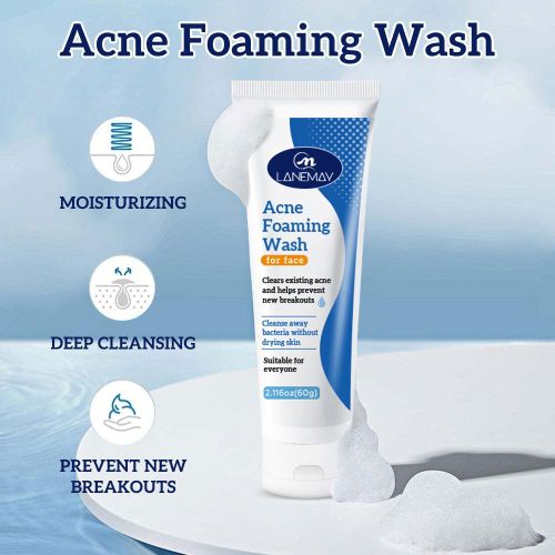 product_image_name-Generic-Nettoyant Visage Anti-Acné Lanemay – Mousse Purifiante Profonde & Hydratante – 60g-3