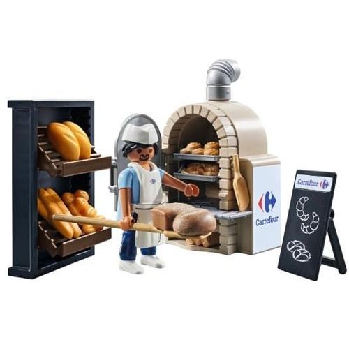 product_image_name-Carrefour-Playmobil Boulangerie – Coffret Jeu de Rôle avec Four, Pain et Personnage-1
