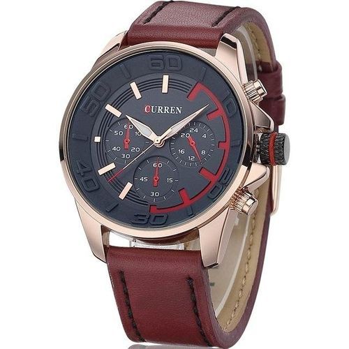 Curren 8187 Hommes En Cuir Veritable Militaire Cool Mode Horloge Sport Montre a Quartz D affaires Prix pas cher Jumia SN