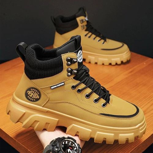 product_image_name-Fashion-Boutique Men's Casual Shoes Loafers Constantine Boots Martin Boots-Brown-1