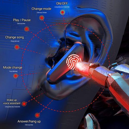 product_image_name-Timack-X15 Ecouteurs Sans Fil Gamer Bluetooth Low Latency IPX4, Gaming, 40h-5