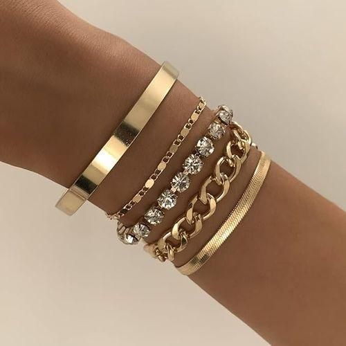product_image_name-Generic-Ensemble de 5 bracelets en strass, bracelets empilés-3