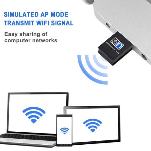 Unbrand Clé WiFi sans Fil 300Mbps WLAN 802.11 b/g/n Wifi Dongle pour PC/TV  - Prix pas cher