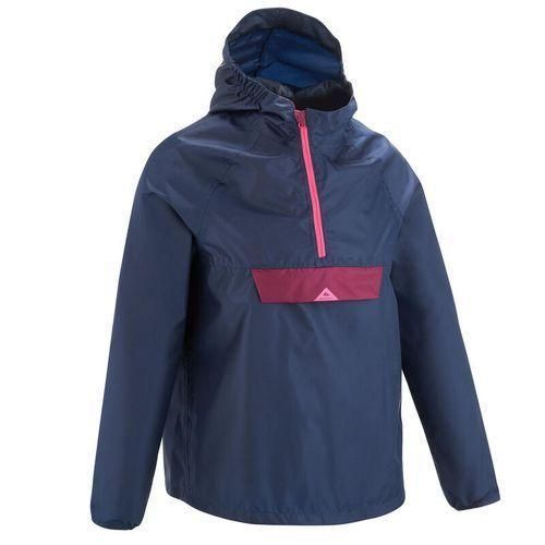 product_image_name-Quechua-VESTE IMPERMÉABLE DE RANDONNÉE - MH100 BLEU MARINE ET ROSE - ENFANT 7-15 ANS-1