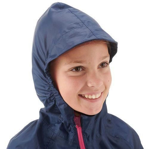 product_image_name-Quechua-VESTE IMPERMÉABLE DE RANDONNÉE - MH100 BLEU MARINE ET ROSE - ENFANT 7-15 ANS-5