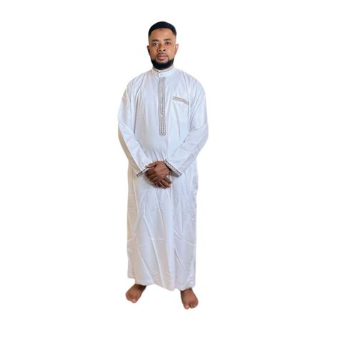 Generic Djellaba En Coton avec Pantalon Ramadan kareem Blanc Prix pas cher Jumia SN