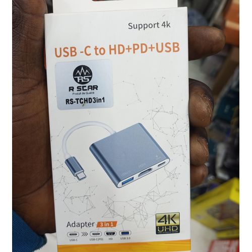 product_image_name-Generic-Adaptateur multiport 3 en 1, USB-C vers HDMI 4K, USB-C PD, USB 3.0 - Séparateur de hub USB pour tablette, ordinateur portable, téléviseur et lecteur de jeux -8