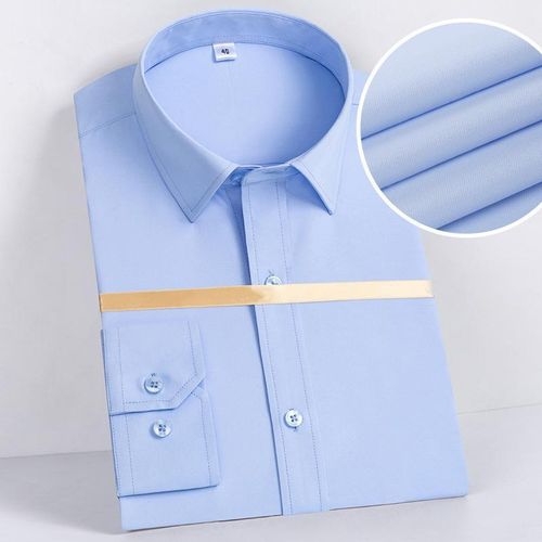 product_image_name-Banagat-Chemise Formelle Pour Homme Qualité Entreprise Couleur Noire Manches Longues-1