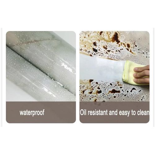 product_image_name-Generic-60cm de large * 5 mètres de long, papier peint adhésif marbre non-volatile, sticker mural en vinyle, papier de contact imperméable, film de décoration de cuisine, décoration intérieure, version blanche-5