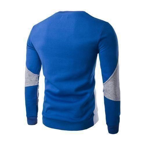 product_image_name-Berrykey-Chemises longues à manches multiples tendance pour hommes, Sweat-shirts, T-Shirt - Blanc & Bleu-6