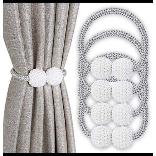 Gris - Attaches de rideaux, lot de 4 accessoires d'attaches de