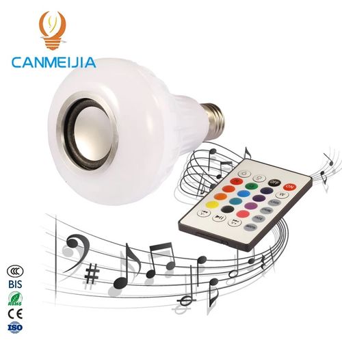Ampoule LED avec haut-parleur et changement de couleur LED MUSIC BULB E27  12 W RGB Bluetooth couleur claire lecture sans fil musique lampe avec