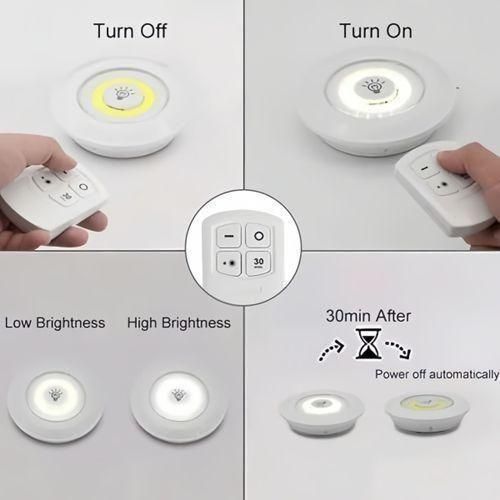 product_image_name-Generic-Lampe de nuit intelligente sans fil en 3 pièces avec télécommande - Lampe à lumière chaude-5