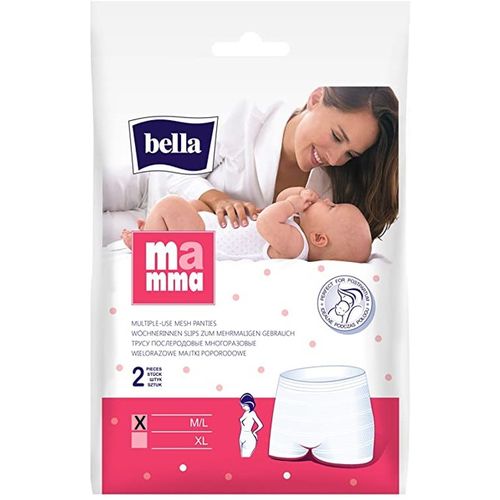 Bella Slip shorty post accouchement en filet Bella Mamma taille M/L 2pcs -  Prix pas cher