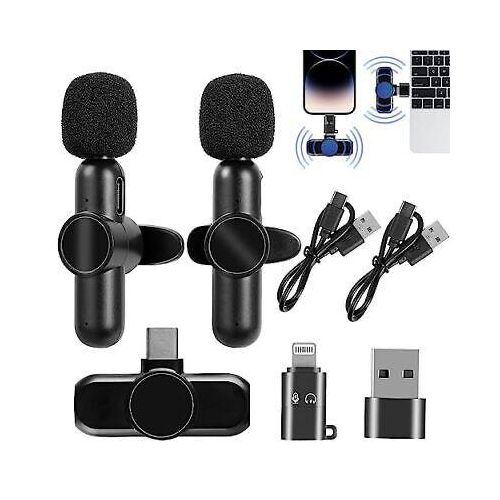Micro Cravate Sans Fil Dtuoz - Plug&Play Pour IPhone/Android/PC - Réduction De Bruit - Idéal Live TikTok/YouTube