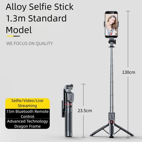 product_image_name-Generic-Trépied de Perche à Selfie sans Fil Portable de 130cm avec Télécommande Détachable-1