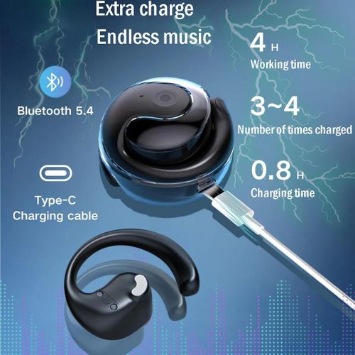 product_image_name-Generic-Écouteurs sans fil Bluetooth avec crochet d'oreille, son stéréo HiFi, casque tactile intelligent, écouteurs de sport-7