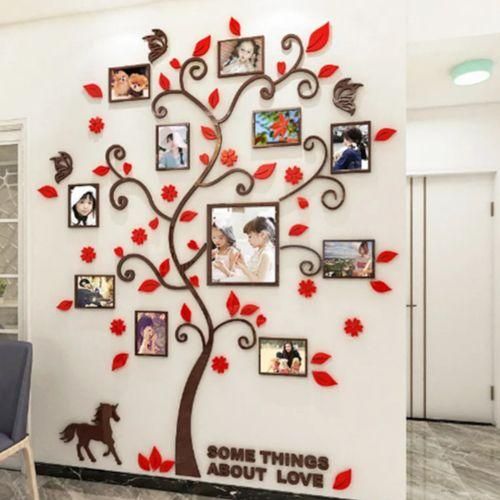 product_image_name-Generic-Sticker 3d rouge vert Arbre avec cadres photos  L:144 x 175 cm-3