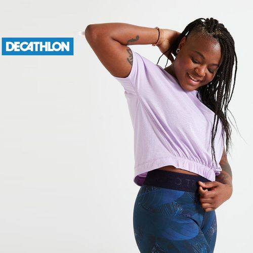 Tee shirt violet decathlon top
