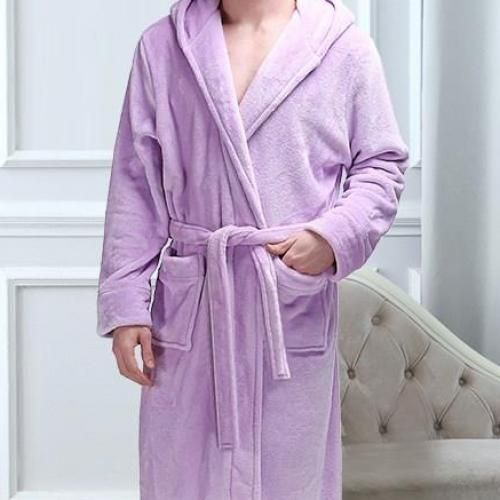 Generic Peignoir unisexe en coton doux et absorbant mauve claire Prix pas cher Jumia SN