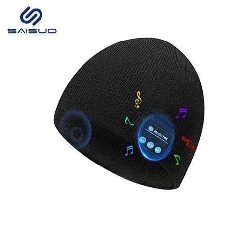 Bonnet Bluetooth , Bluetooth V5. 0 Chapeau de Musique d'hiver tricoté pour  hommes avec
