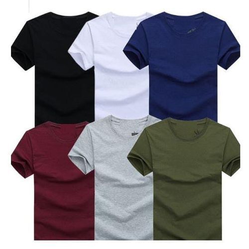 Generic T shirt de couleur unie hommes en coton 6 t shirts Prix pas cher Jumia SN