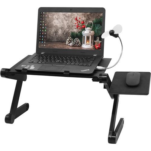 Support d'Ordinateur Portable NJS Réglable avec Ventilateur USB et  Porte-Souris