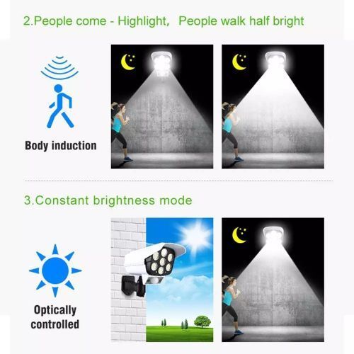Generic Lampe solaire exterieure Led - Detectecteur de mouvement - Forme  Caméra - Prix pas cher