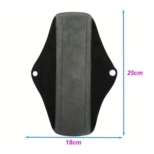 product_image_name-Generic-6 pièces Serviette Hygiénique Lavable Réutilisable en Fibre de Bambou – Ultra Absorbante & Imperméable-4