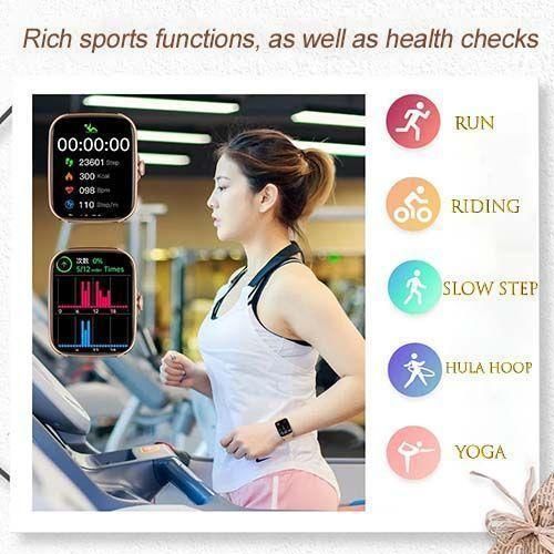 product_image_name-Generic-Montre ConnectéE Ultra-Fine Avec éCran Tactile De 2,19 Pouces Et Bluetooth, Bracelet En Acier Rose Business-8