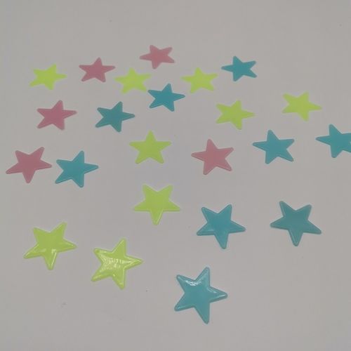 Generic 100 Pcs Etoiles Stickers Muraux Autocollants Lumineux