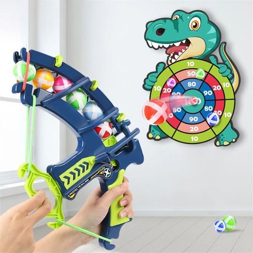 Generic Dinosaure boule collante arc cible fléchettes enfants fronde jouant  flèche ensemble de jouets - Prix pas cher