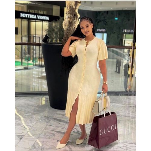Generic Robe Longue beige Prix pas cher Jumia SN
