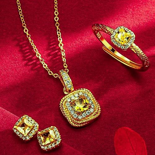 Generic Ensemble de bijoux en Gold Moissanite pour femme Prix pas cher Jumia SN