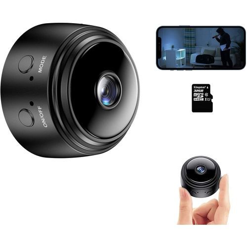 Caméra espion, mini caméra WiFi portable HD 1080P, surveillance de la  sécurité à domicile, détection de