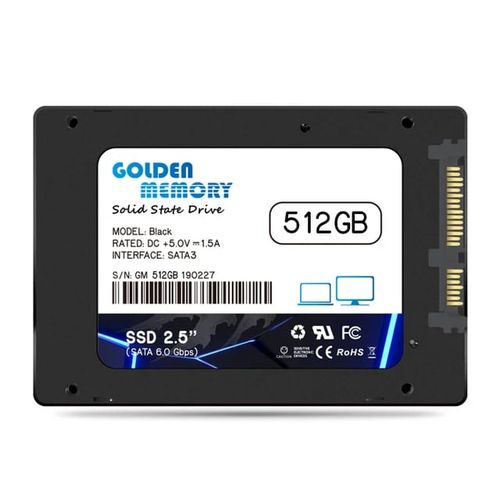 Golden Memory Disque Dur SSD SATA-interne - 512 Go - Prix pas cher