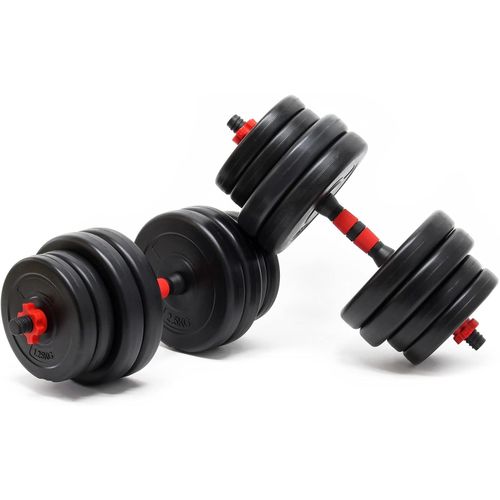 product_image_name-Generic-Kit d’haltères Courts Longs 20kg, Set 2en1 avec 12 Plaques de poids, Avec barre extension-6