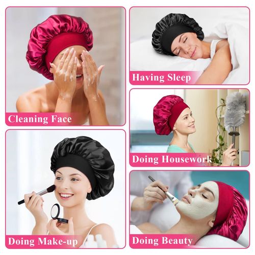 product_image_name-ARHANORY-3 bonnets de nuit en satin grande taille avec large bande élastique-8