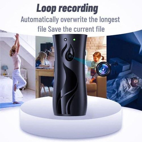 product_image_name-Generic-Humidificateur Caméra de surveillance Ultra Discrète Sans fil 1080P avec Détection de mouvement et Vision nocturne - Mini caméra IP WiFi 1080p intégrée dans un boîtier désodorisant avec batterie + slot pour carte mémoire (iOS/Android) - Noir-5